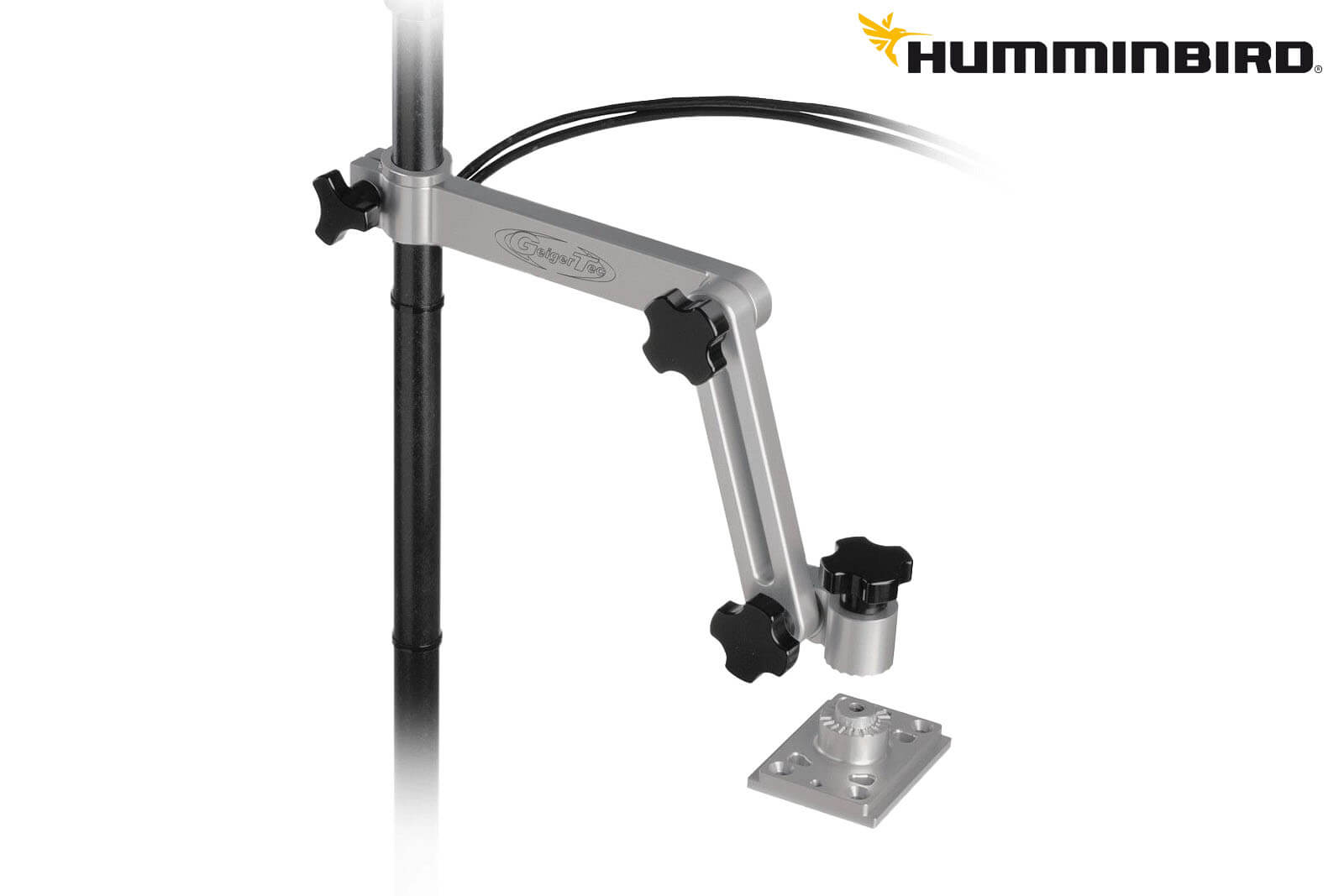 Humminbird MEGA Live 2 Imaging  Geber im Bundle mit Geberstange Detailbild Geberstange mit Halterung