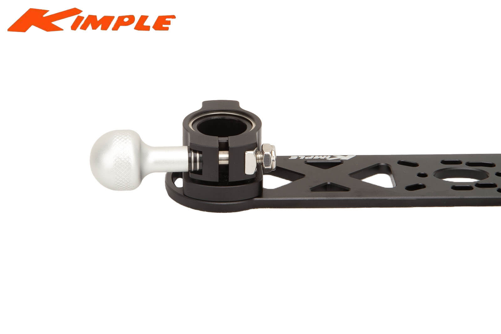 Kimple Screen Display Mount Detailansicht Stangenhalterung mit Schraube