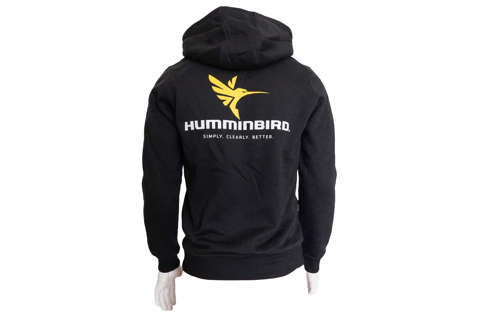 Humminbird Hoodie, schwarz mit Aufdruck, Rückseite