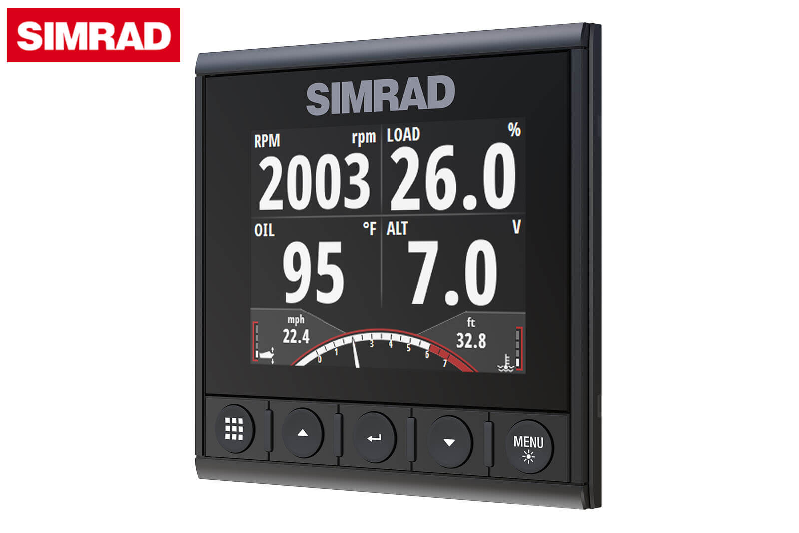 Simrad IS42 Display Instrumentenanzeige schräg links