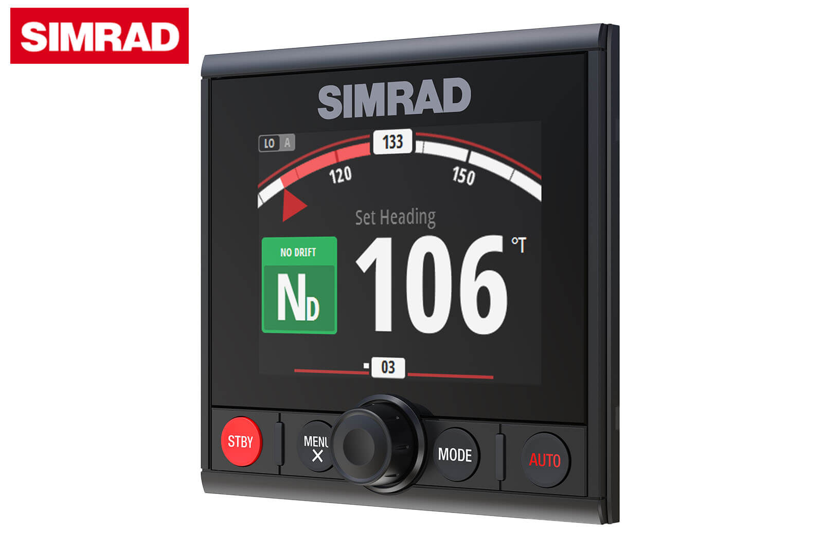 Simrad AP44 Autopilot-Bedienfeld schräg links