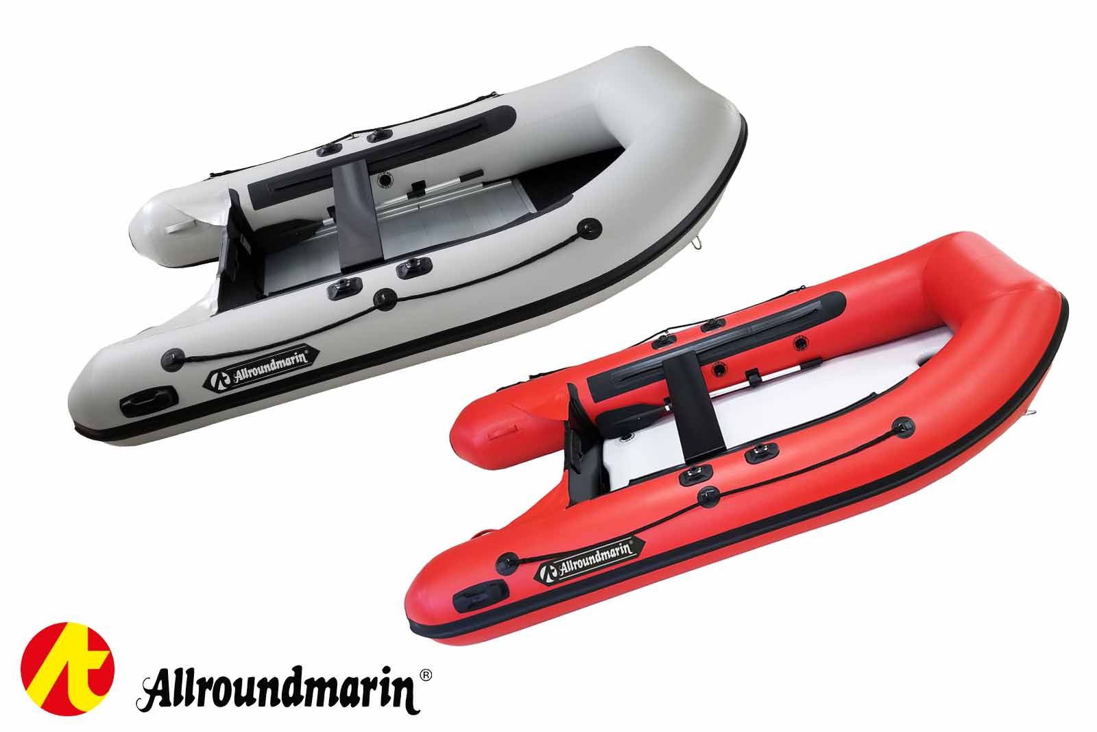Allroundmarin Vario Schlauchboot 320 / 360 in Grau und Rot