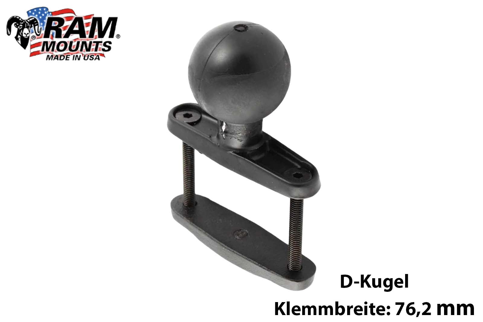 RAM Mount Schraubklemme mit C-Kugel | D-Kugel