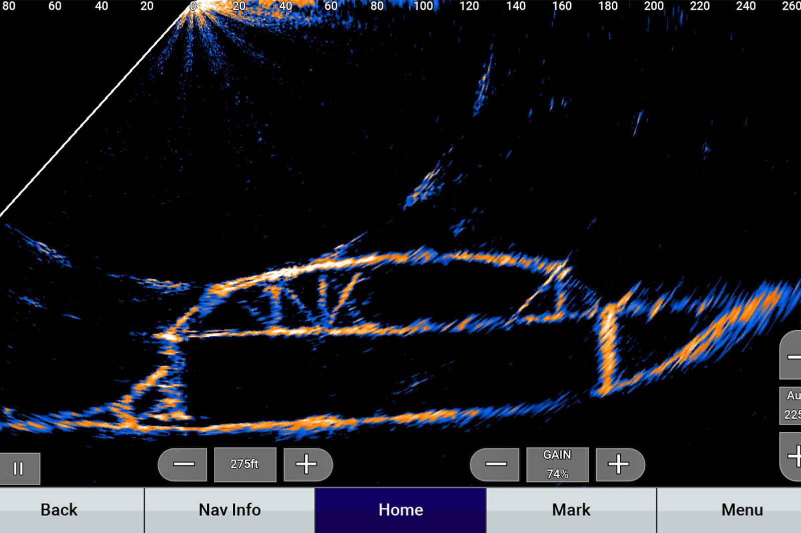 Garmin LiveScope XR System: Forward Mode Screenshot