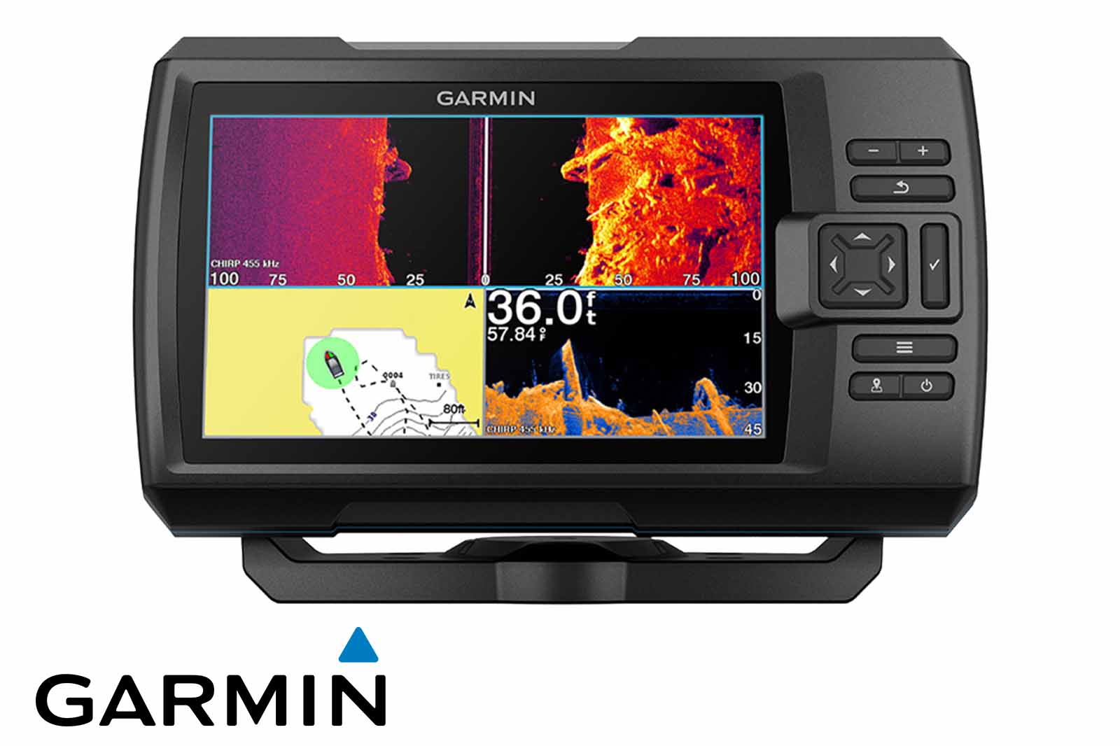 Garmin STRIKER Vivid 7sv Echolot SplitScreen Frontansicht