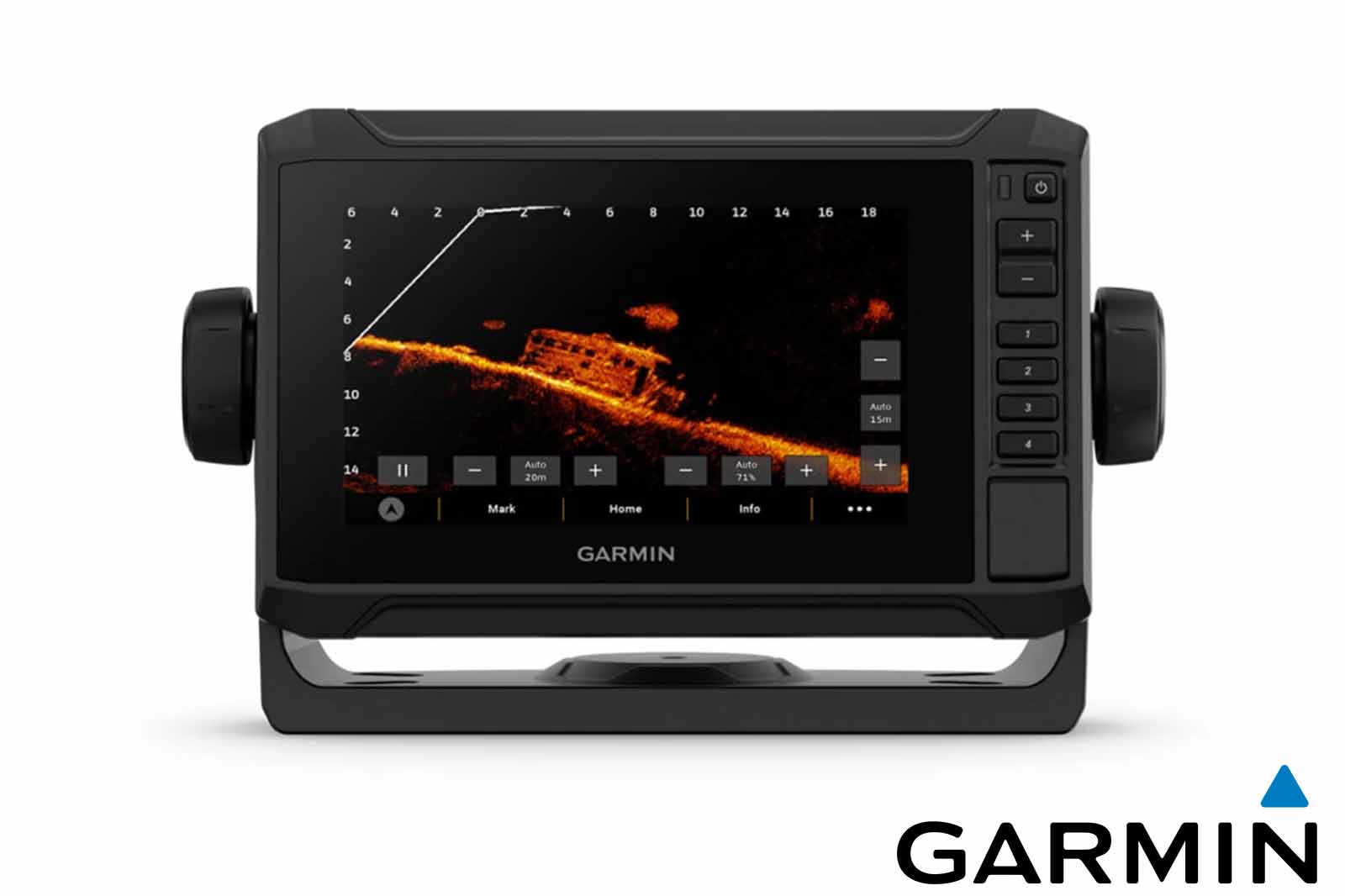 Garmin ECHOMAP UHD2 62sv Echolot Frontansicht