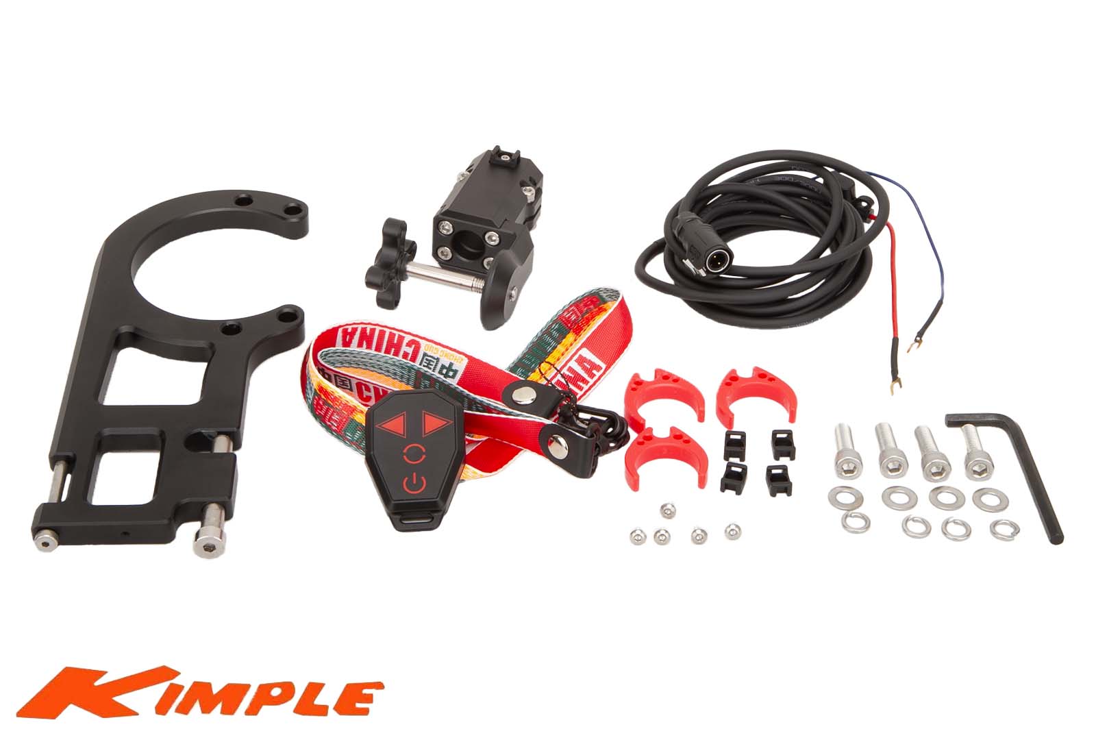 Kimple Foot Controlled Transducer Mount für Lowrance Ghost Lieferumfang