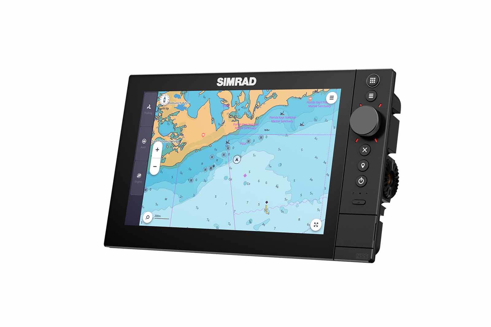 Simrad NSS 4 10-Zoll Kartenplotter ohne Sonar, Ansicht links