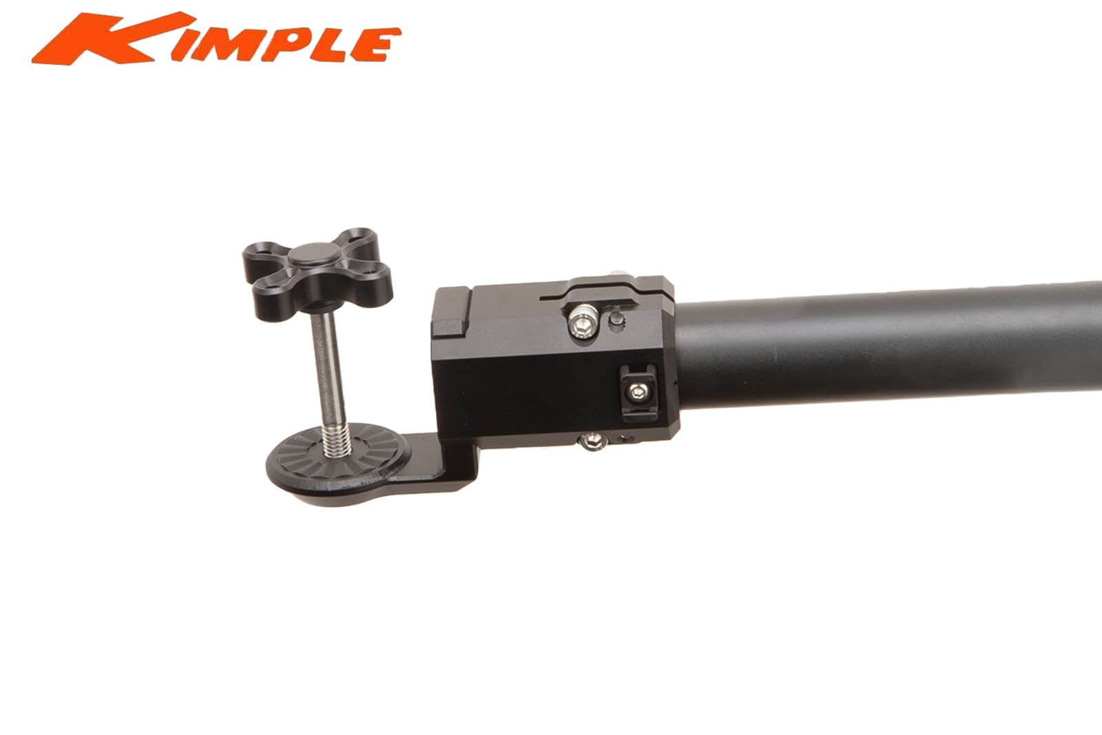 Kimple Foot Controlled Transducer Mount für Garmin, Lowrance und Minn Kota - Detailansicht Geberhalter, liegend