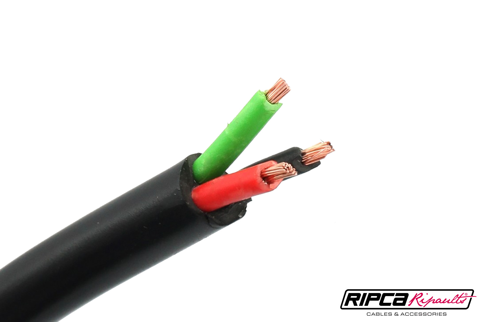 Ripca Batteriekabel 3 x 1,5 mm schwarz, rot und grün