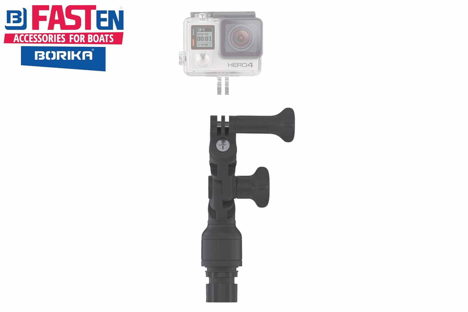 Fasten Kamerahalterung, dreh- und neigbar, 153 mm, mit Kamera ohne Adapter