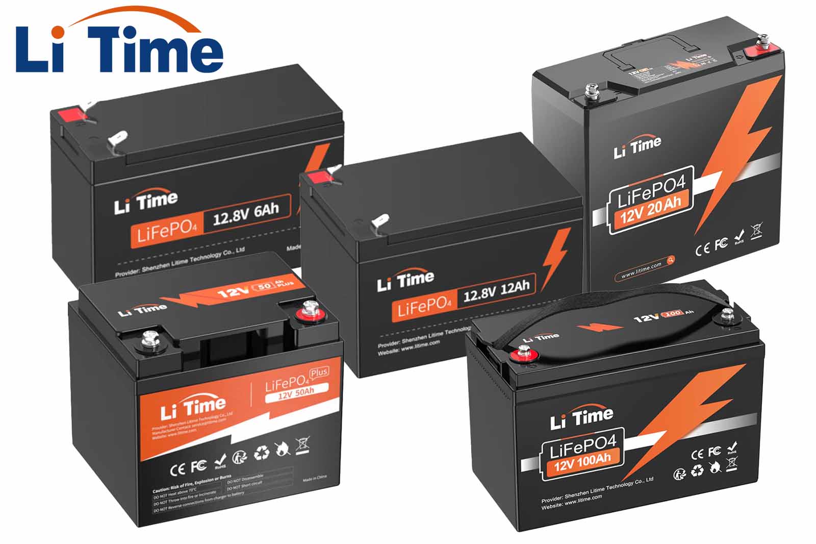 LiTime LiFePO4 Batterie 12 Volt, 6-100 Ah
