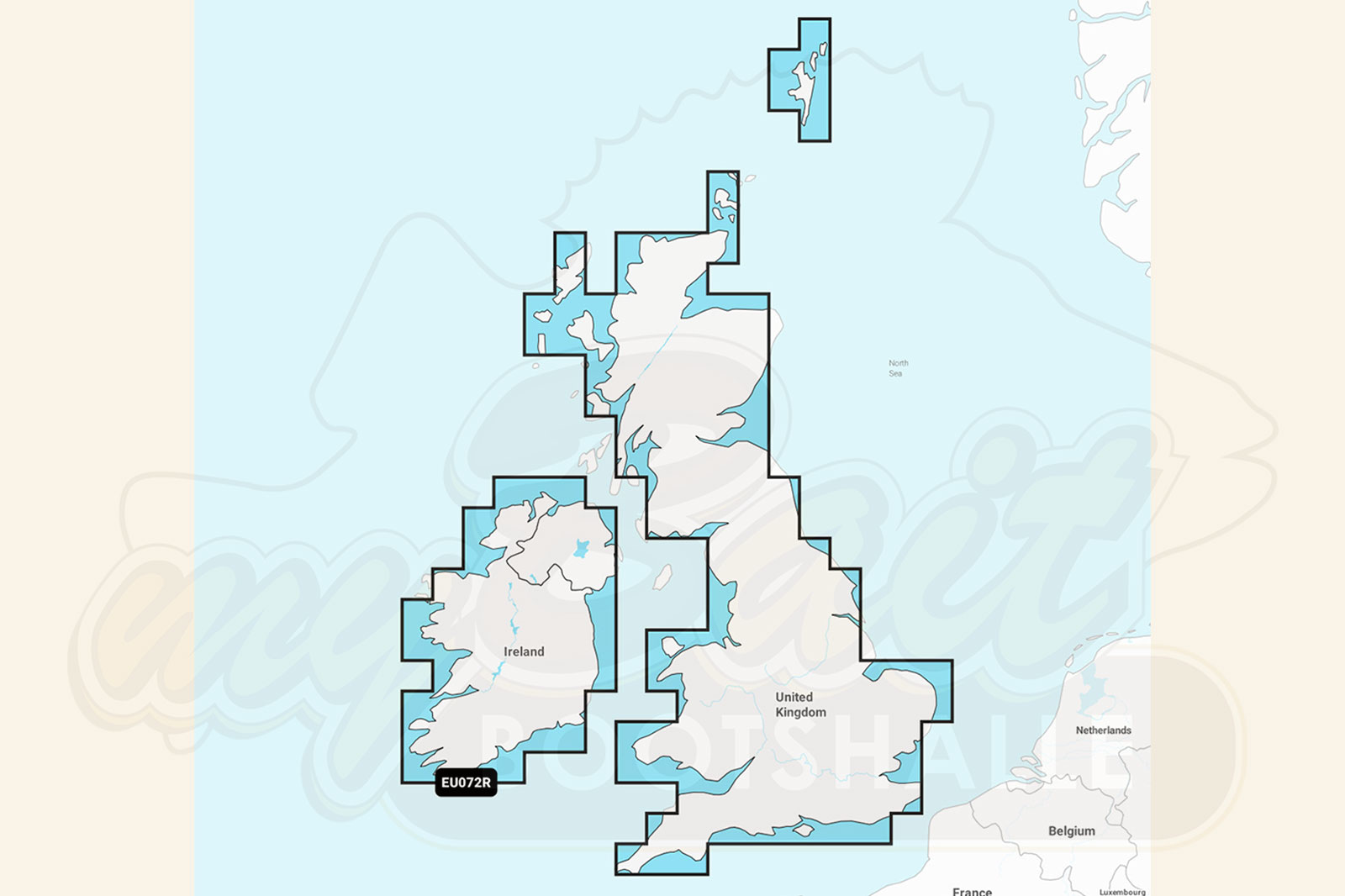 Garmin Navionics Plus: Kartenausschnitt Binnengewässer Großbritannien & Irland