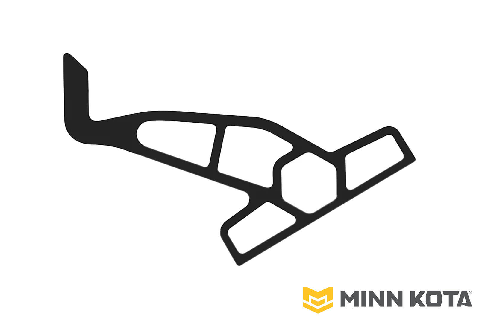 Minn Kota Raptor Jack Plate Halterung Steuerbord, 15 cm, Draufsicht