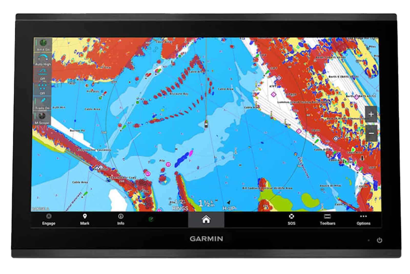 Garmin GPSMAP 9022 Kartenplotter ohne Sonar Radar-Overlay Frontansicht