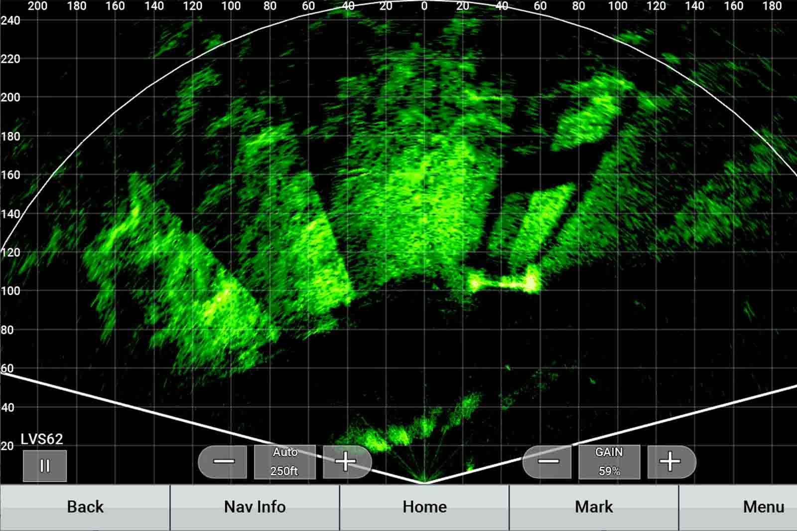 Garmin LiveScope XR System: Perpective Mode Screenshot