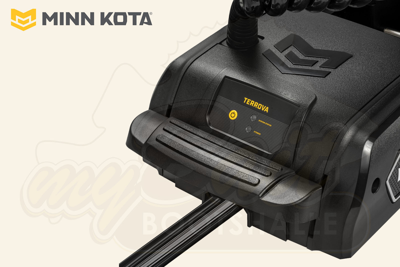 Minn Kota Riptide Terrova QUEST Mittelteil nah, rechts, schwarz