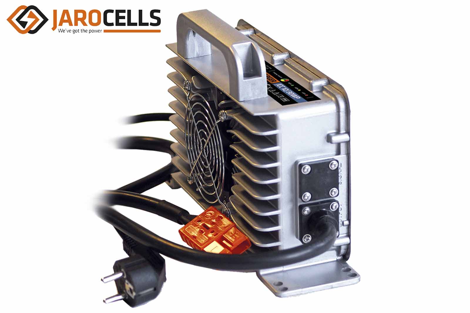 Jarocells LiFePO4 Lithium-Ladegerät, Aluminium, wasserdicht IP65, JCC 12-30, schräg rechts