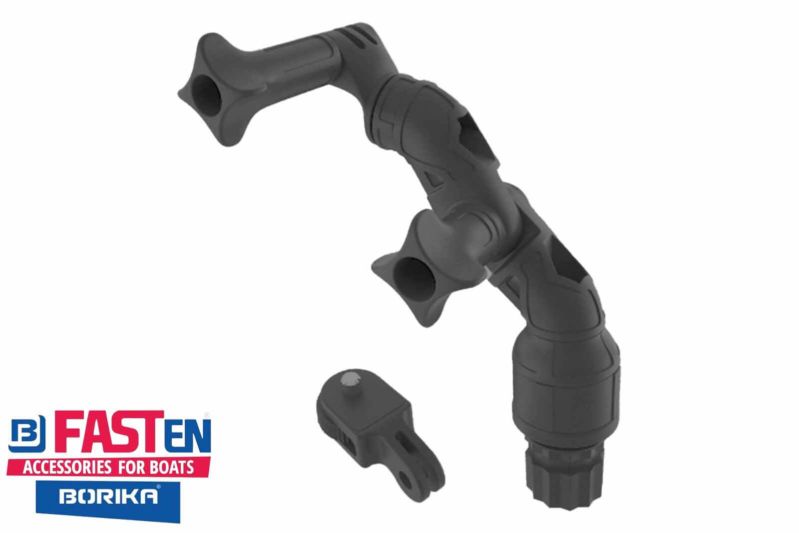 Fasten Kamerahalterung, dreh- und neigbar, 153 mm, seitlich, mit Adapter