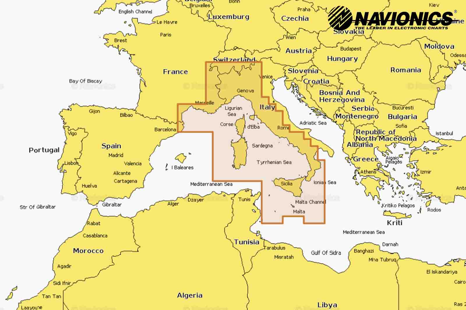 Navionics Plus Seekarte