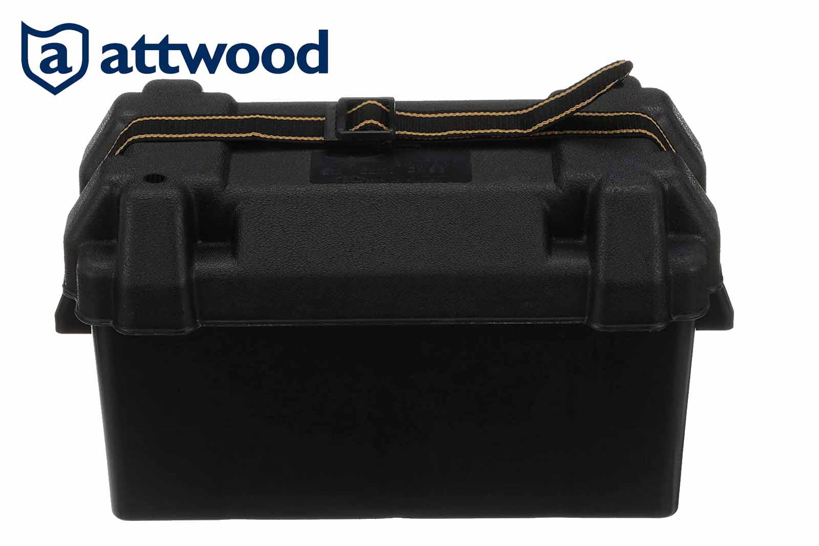 Attwood PowerGuard Batteriekasten 29/31 mit Gurtband – Vorderansicht