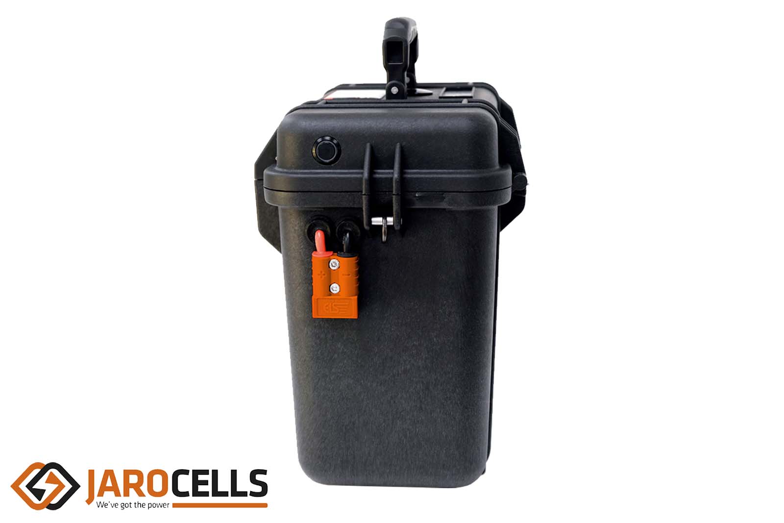 Jarocells BTP-150.12 Lithium Ionen Batterie Seitenansicht mit Anschluss