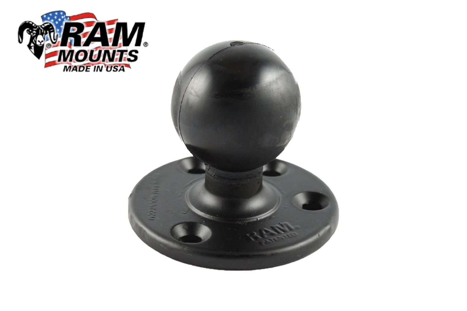 RAM Mount Kugelverbindung mit runder Basisplatte