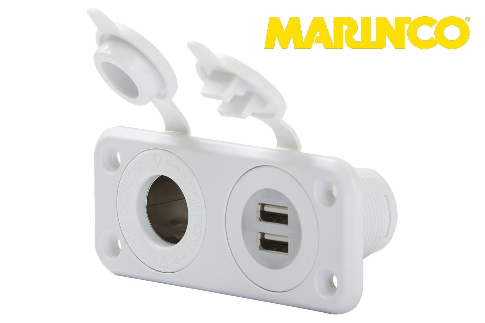 Marinco SeaLink Dual USB Steckdose weiß