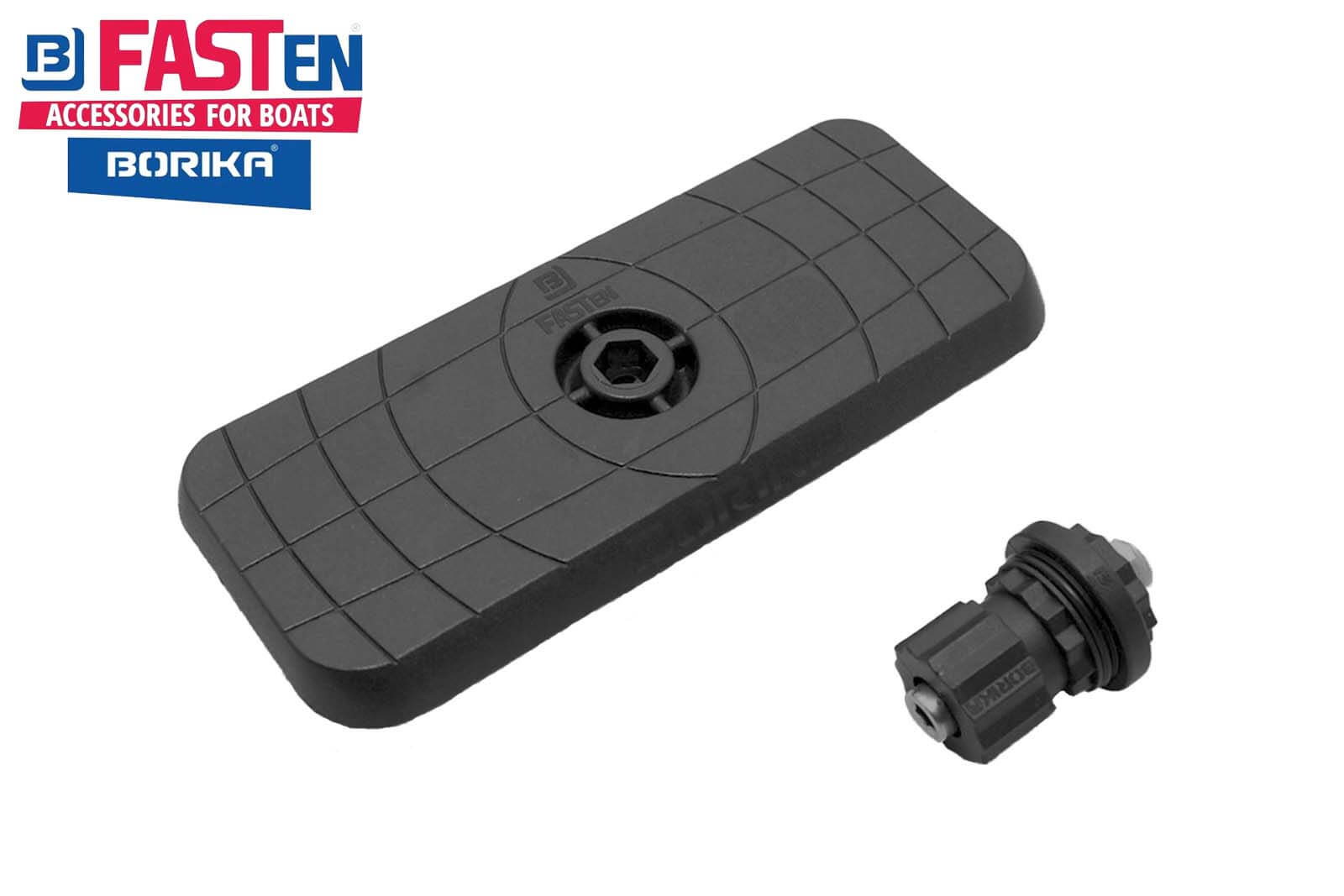 Fasten Montageplatte 164 x 68 mm, drehbar - von oben mit Sternadapter