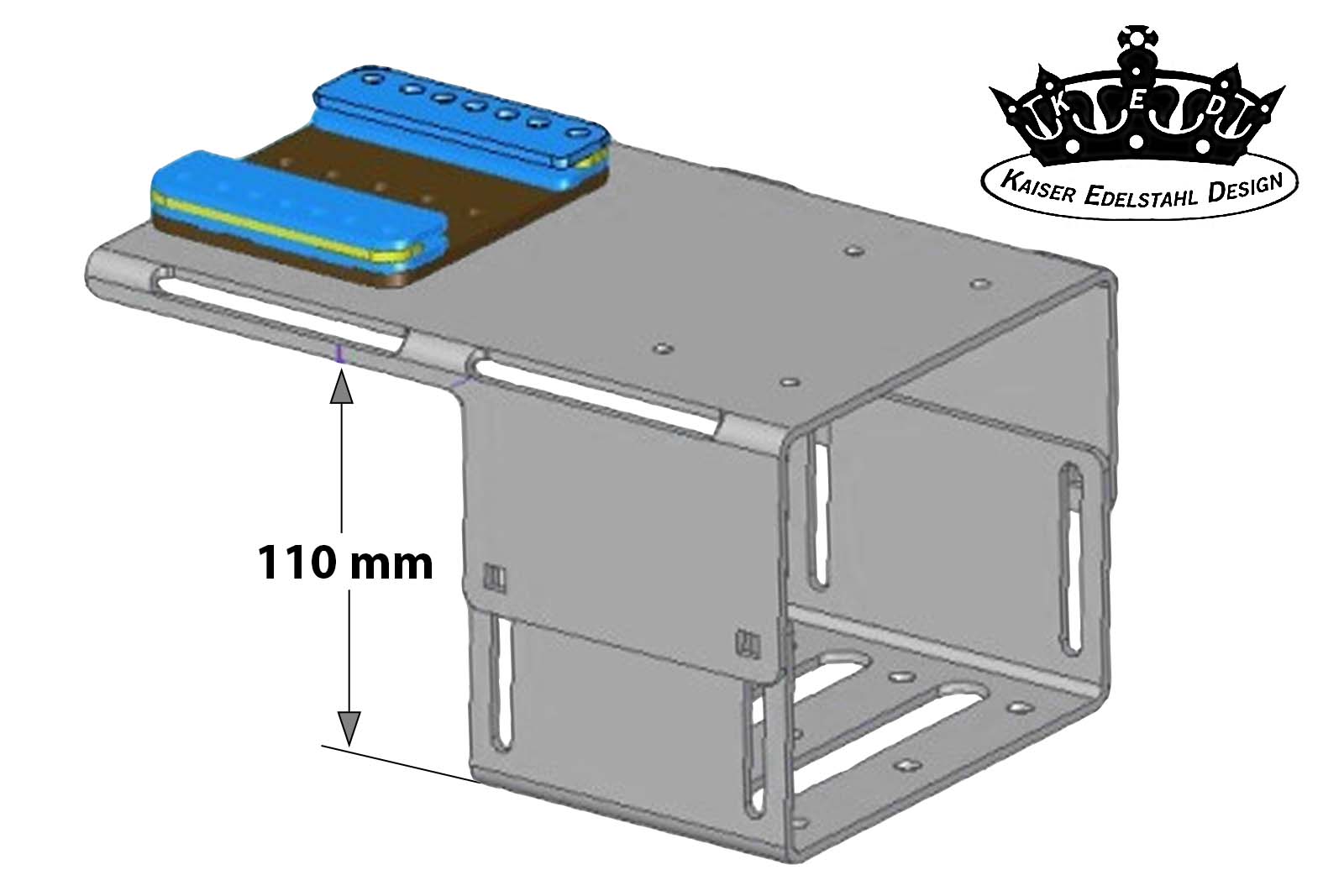 KED Adapterplatte zum Schrauben, Skizze Ausgefahren, Modell: Nitro