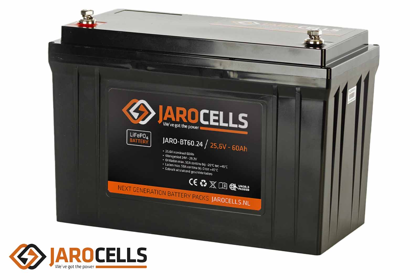 Jarocells Lithium-Ionen-Batterie mit Bluetooth-Batteriecomputer
