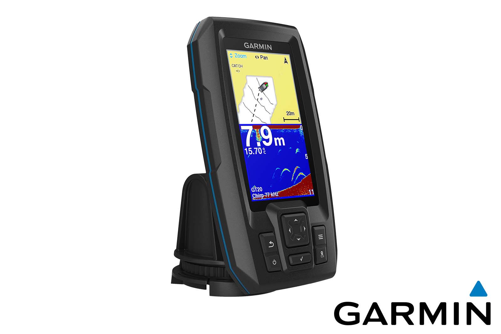 Garmin STRIKER Vivid 4cv Echolot Quick Contours und CHIRP Ansicht rechts