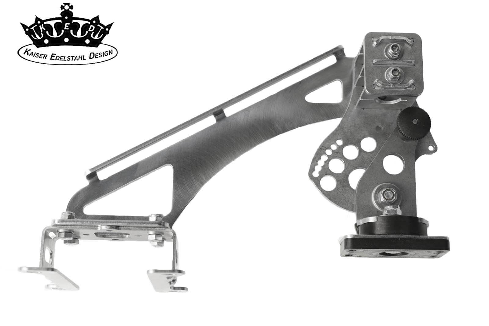 KED Doppelgeberhalter Konsole für Garmin LVS32 und PS30 Seitenansicht Forward Mode