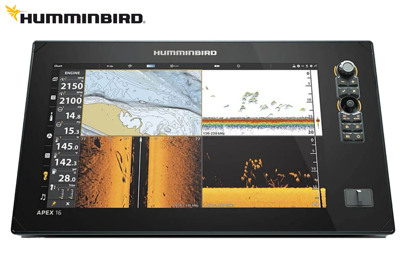 Humminbird APEX 16 Echolot, Gerätekopf