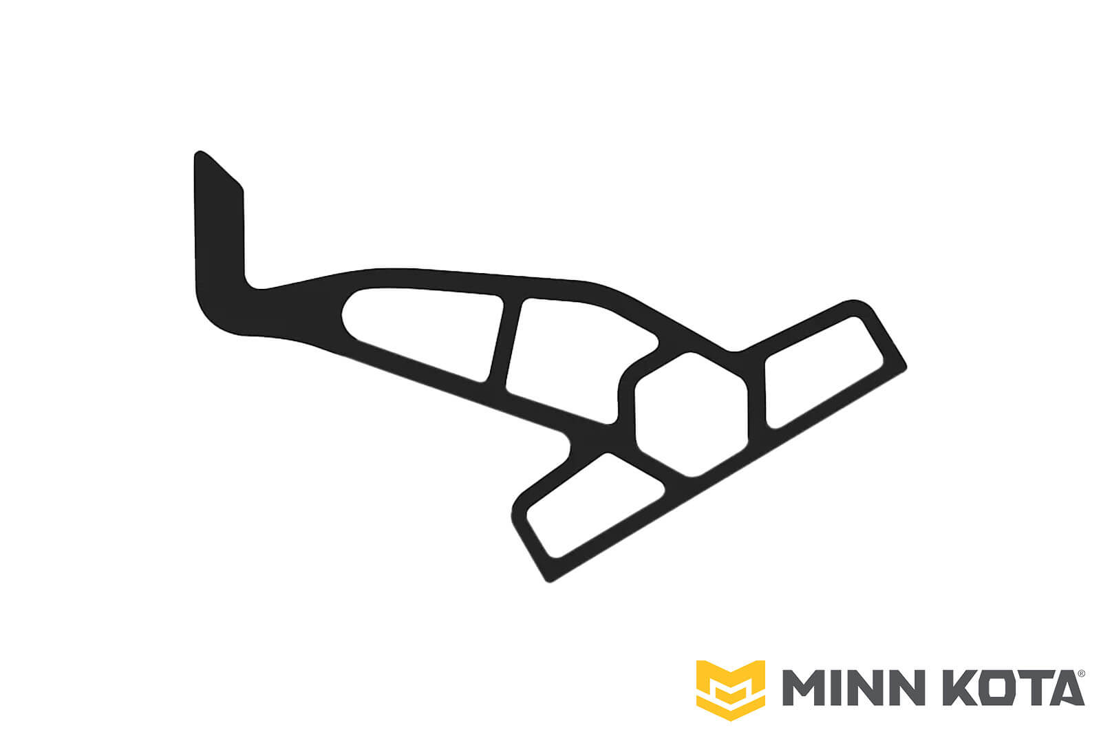 Minn Kota Raptor Jack Plate Halterung Steuerbord, 10 cm, Draufsicht