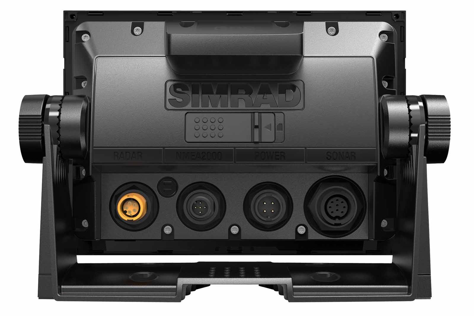 Simrad GO7 XSR Echolot mit Bügelhalterung Rückseite