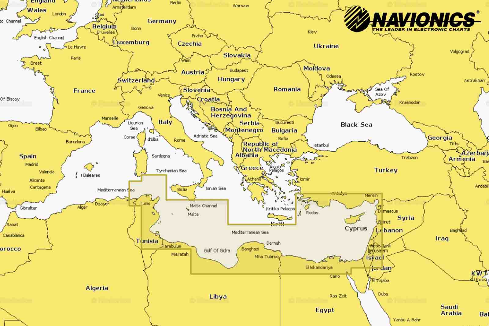 Navionics Plus Seekarte