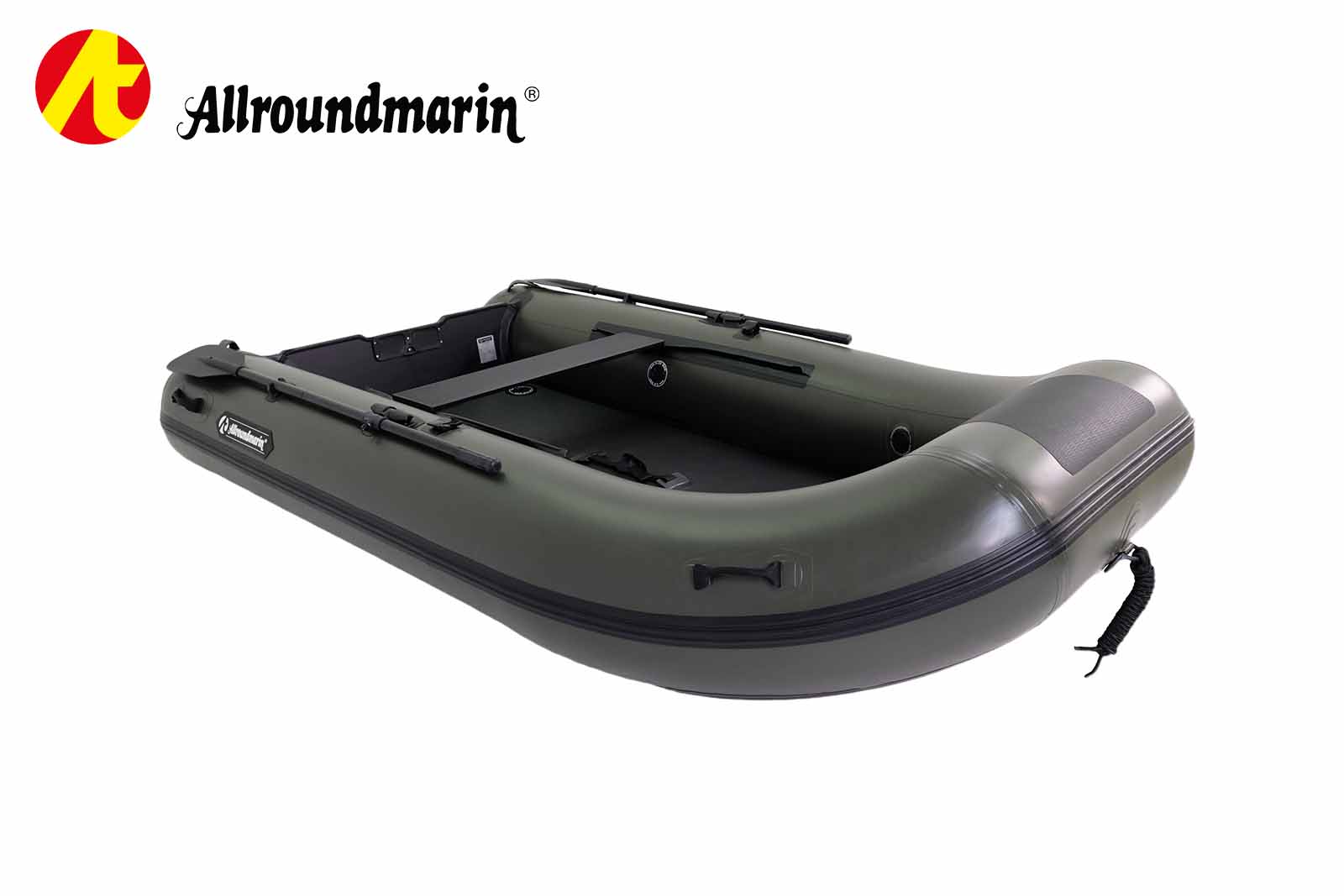 Allroundmarin Xtream Schlauchboot 335 mit Luftboden Seitenansicht, schräg