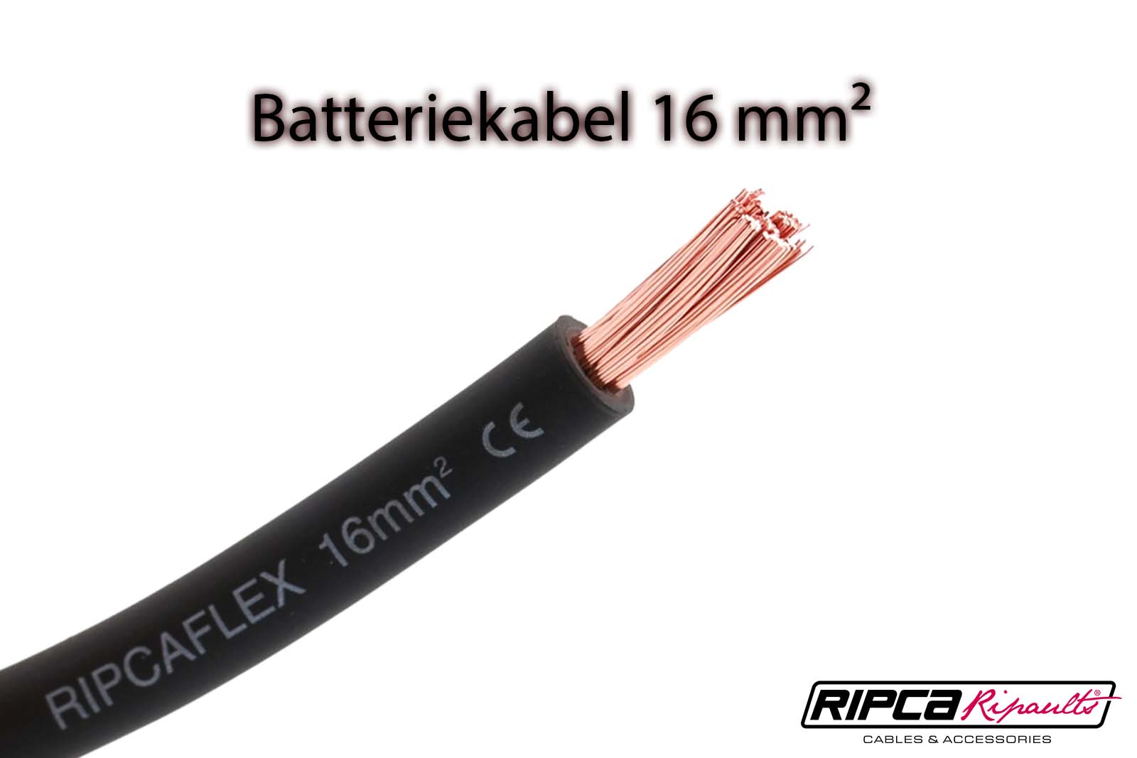 Ripca Batteriekabel 1-adrig Rot & Schwarz