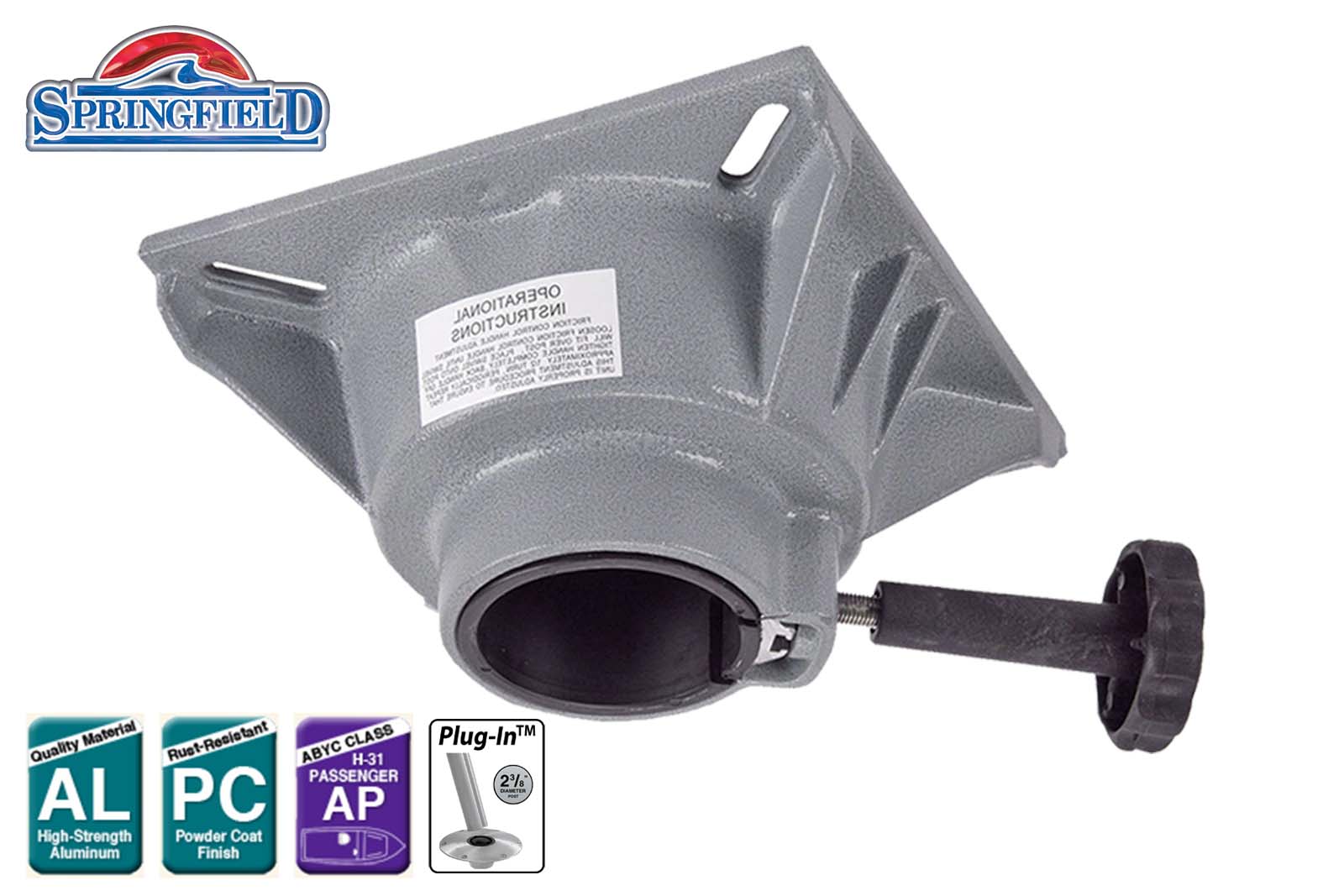Springfield Marine Trac-Lock Swivel Drehteller 2 3/8 Zoll ohne Lock