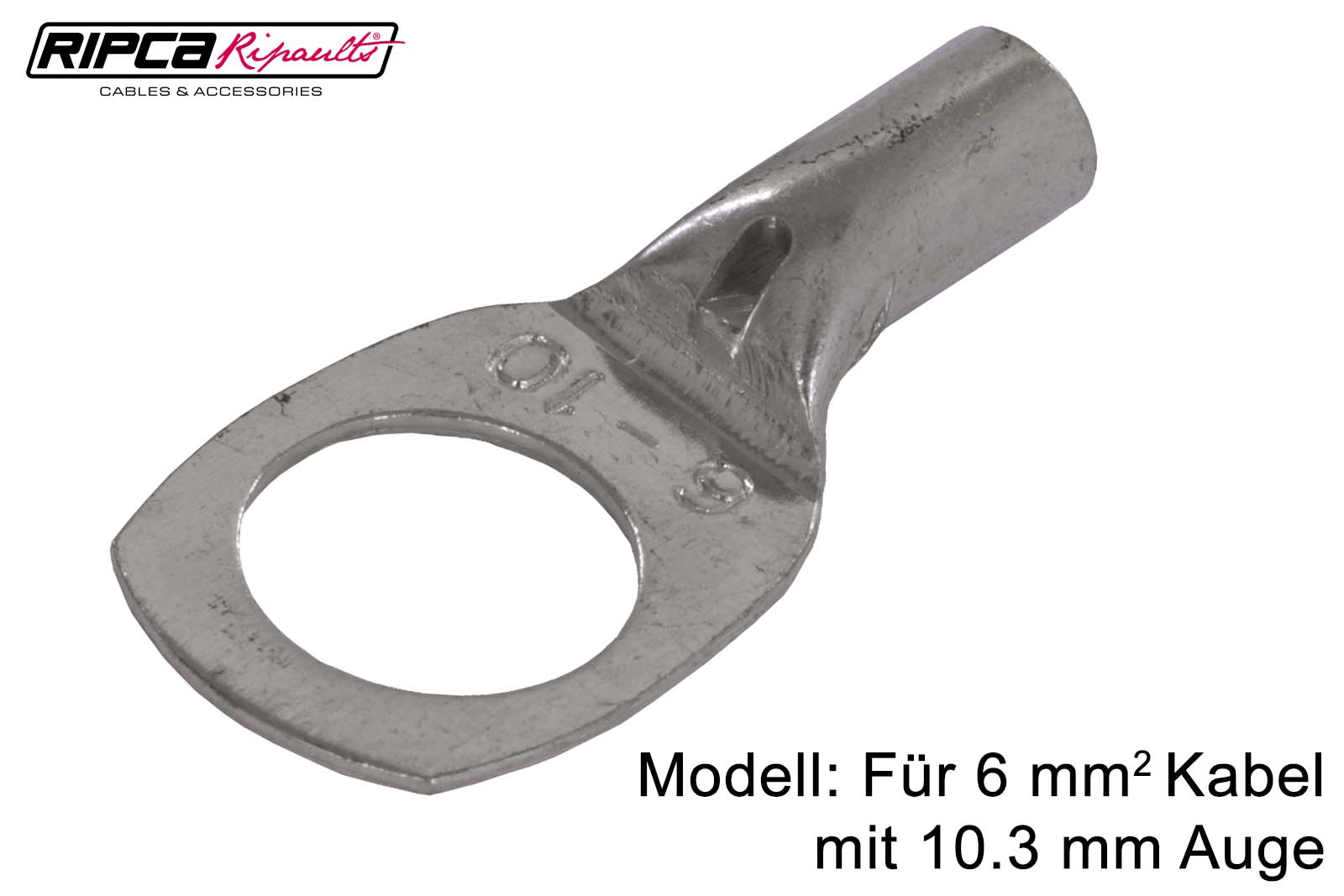 Kabelschuhe, Rohrkabelschuhe mit Kabelauge in Ringform