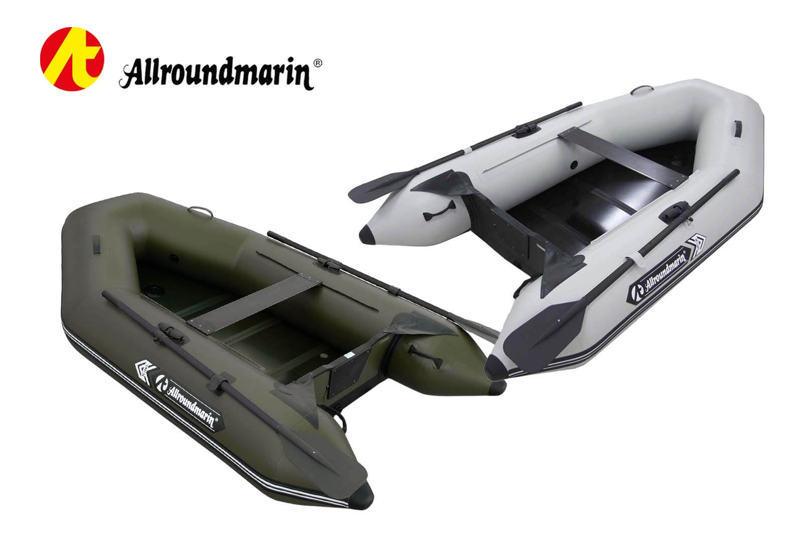 Allroundmarin Kiwi 2024 Schlauchboot in Grau und Oliv