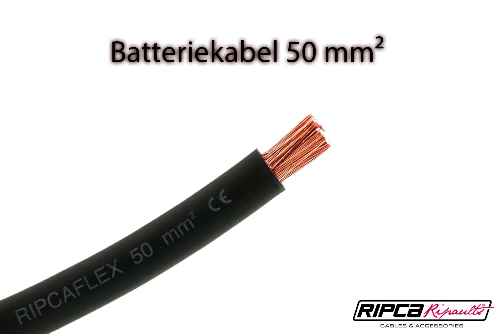 Ripca Batteriekabel 1-adrig Rot & Schwarz