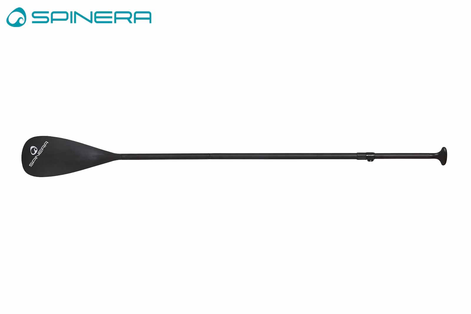 Spinera SUP Paddle aus Aluminium zusammengebaut Vorderseite