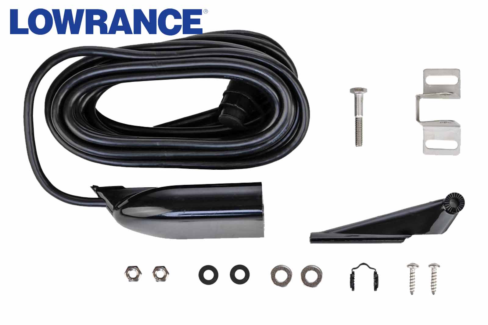Lowrance HDI Heckgeber, 9 Pin, 83/200|455/800 kHz, Lieferumfang