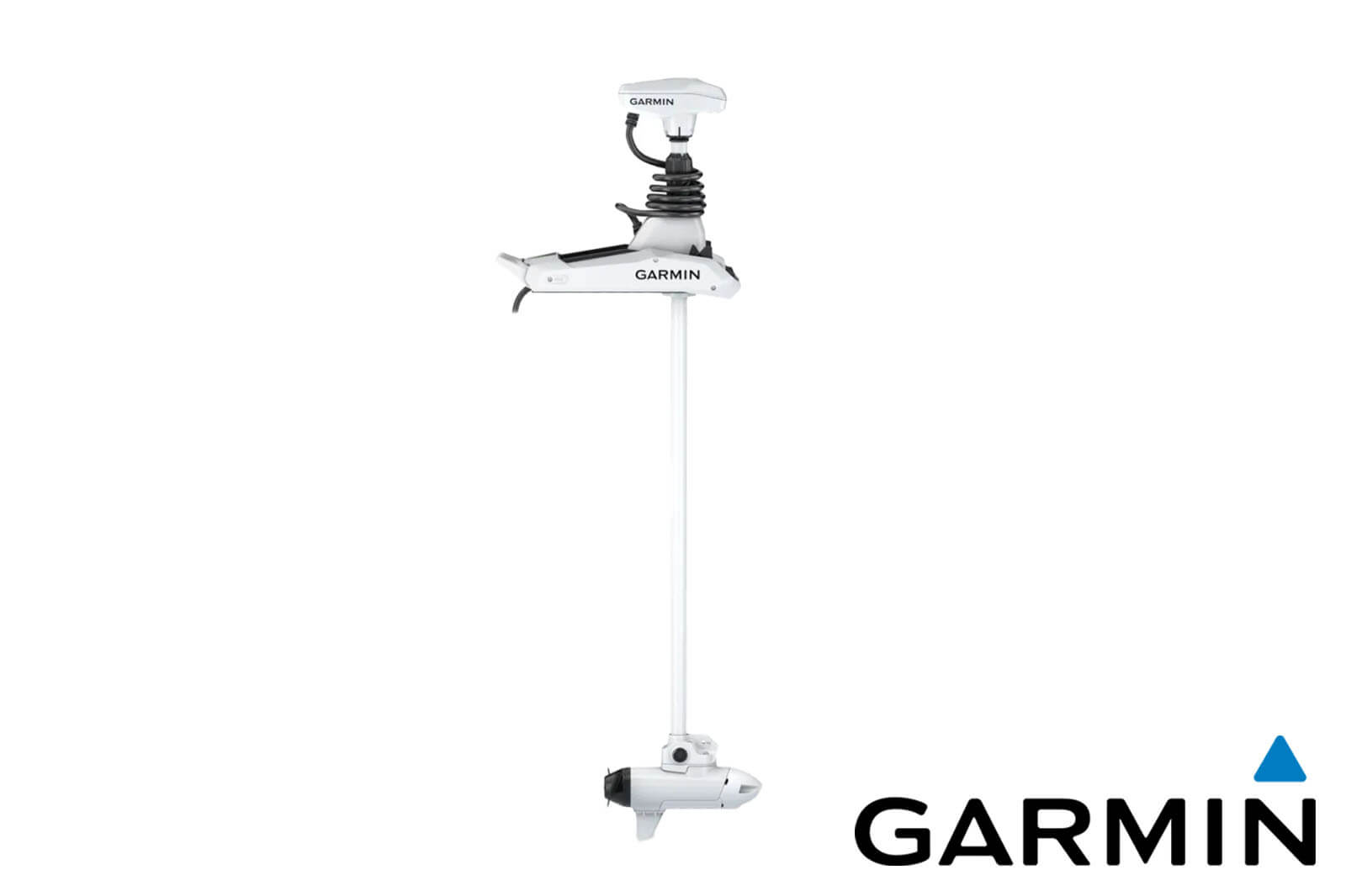 Garmin Force Kraken Elektro-Bootsmotor weiß, Seitenansicht mit 160 cm Schaftlänge