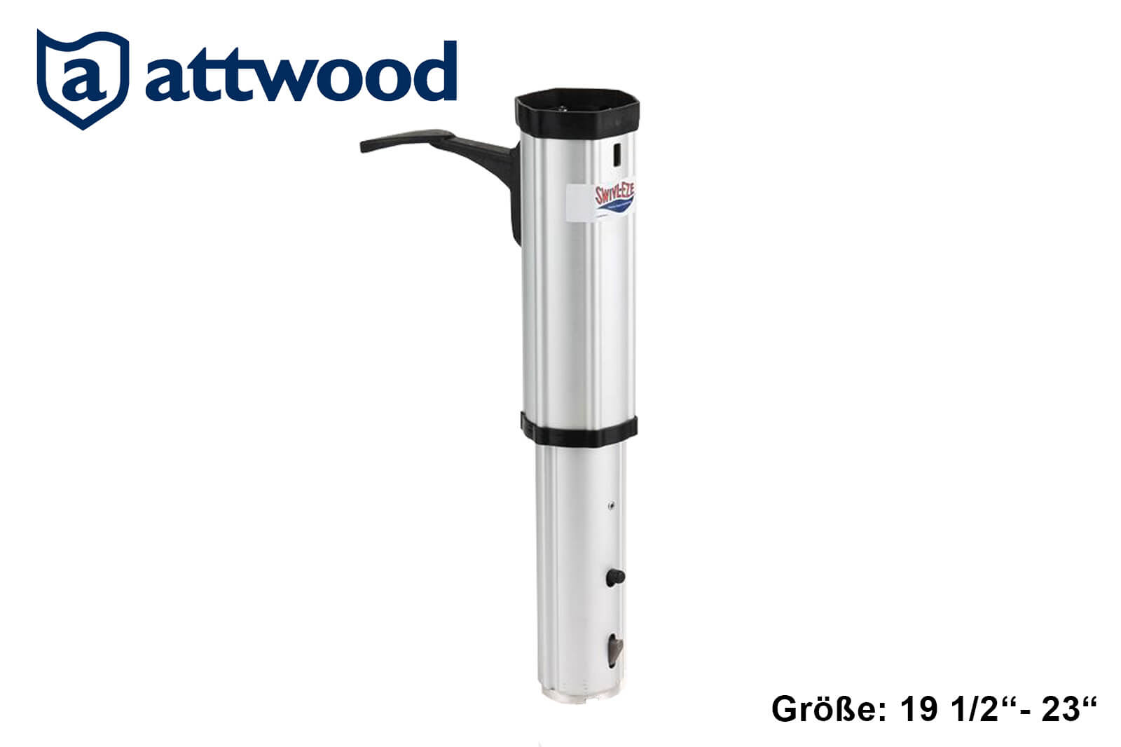 Swivl-Eze Pedestal Stuhlbein 238 Serie mit Höhenverstellung von Attwood, 19-1/2 Inch - 23 Inch Höhe