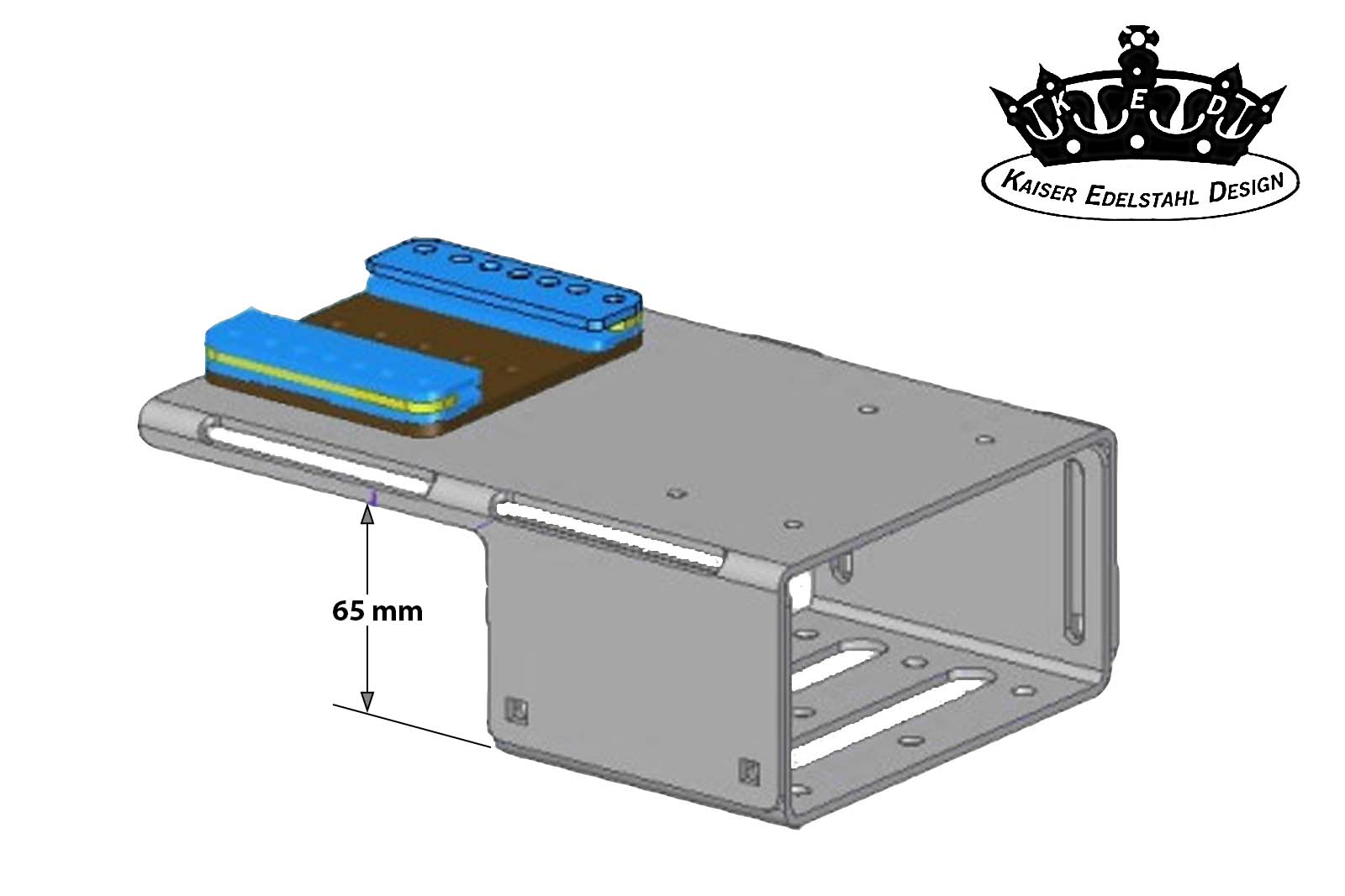 KED Adapterplatte zum Schrauben, Skizze Zusammengeklappt, Modell: Nitro