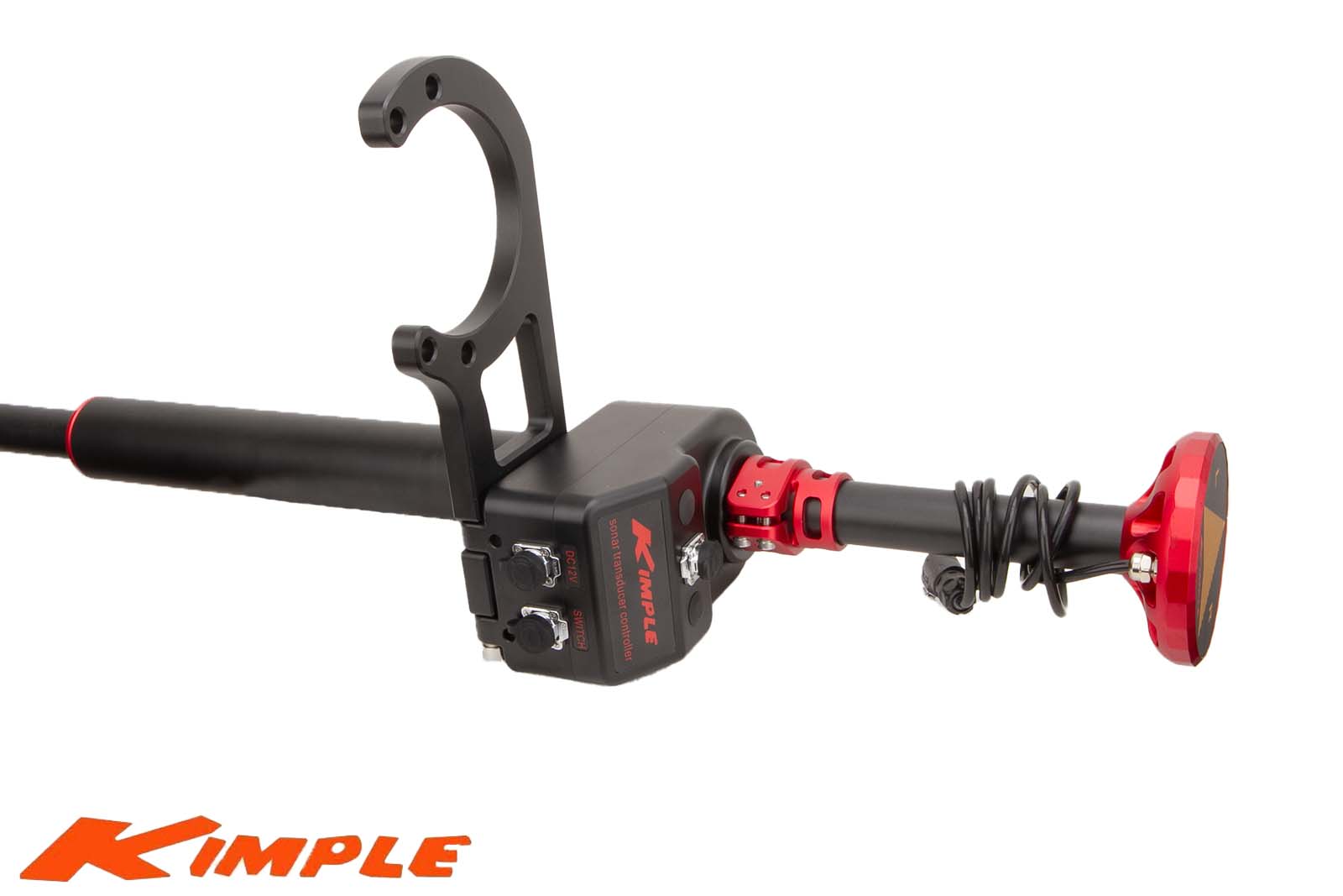 Kimple Foot Controlled Transducer Mount für Lowrance Ghost liegend