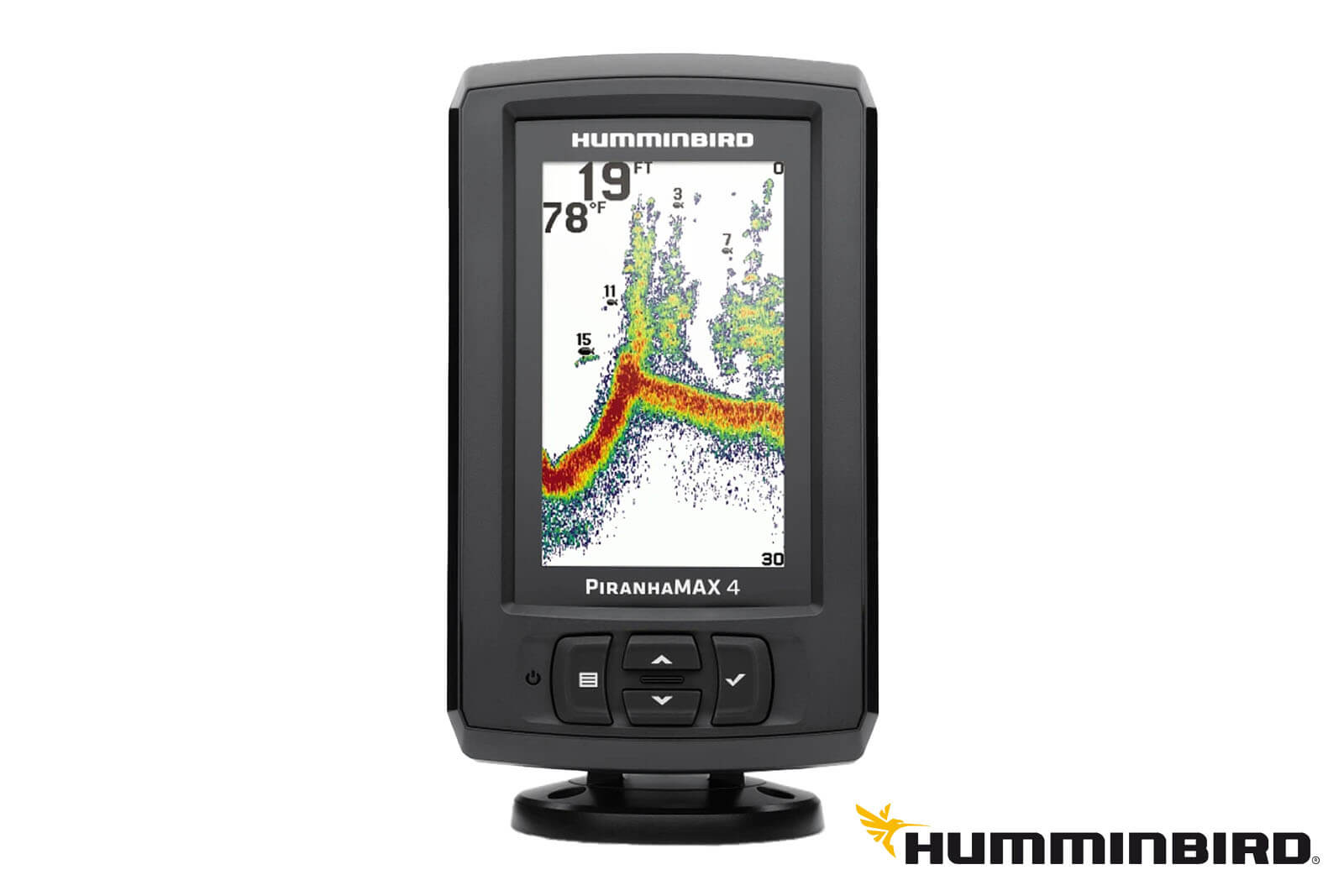 Humminbird PiranhaMAX 4 Echolot Frontansicht